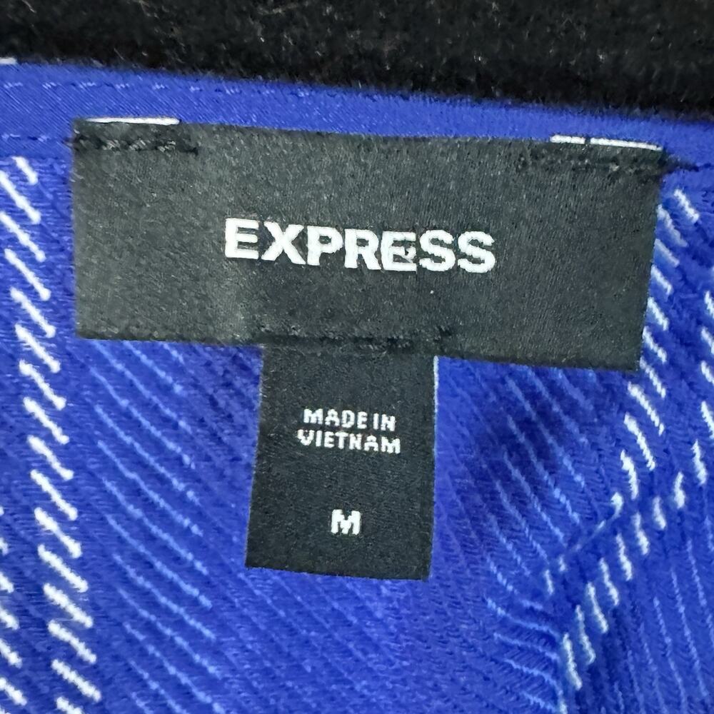 Express Womens Blue White Striped Cotton Sleeveless Twisted Back Halter Vest M - Picture 3 of 4